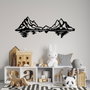 Wallity Mountains Escultura de Pared de Metal Negra